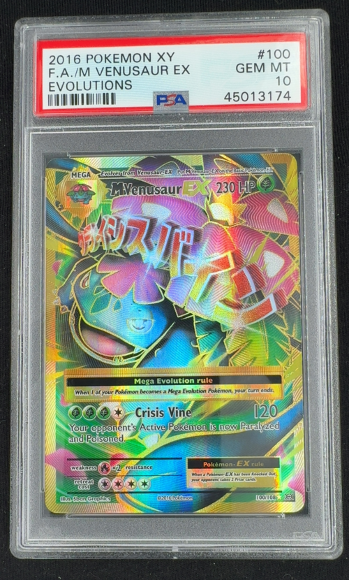 2016 POKEMON XY EVOLUTIONS FA/M VENUSAUR EX #100 EVOLUTIONS [PSA GEM MT 10]