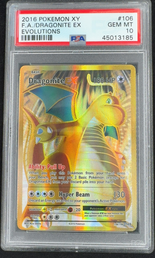 2016 POKEMON XY EVOLUTIONS FA/DRAGONITE EX #106 EVOLUTIONS [PSA GEM MT 10]