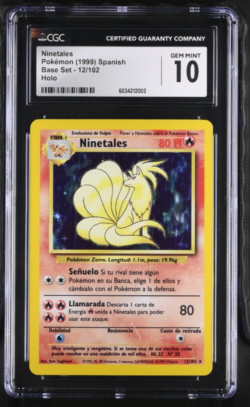 1999 Pokémon Ninetales Base Set #12/102 Holo [CGC GEM MINT 10]